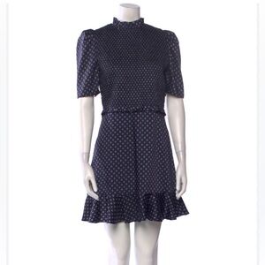 Navy Polka Dot Kids Dress